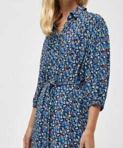 Minus YOLANA Robe Chemise Blue Flower Print Femme -SOLDES D'ÉTÉ - Minus Fashion 027592e949004faf8958ef3a17c6c44d