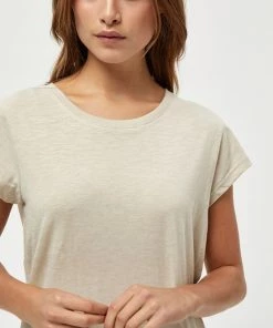 Minus Femme LETI T Shirt Basique Feather Gray -SOLDES D'ÉTÉ - Minus Fashion 032fcec96ae04e2c84d6bb7b5aca3bdb