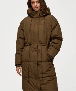 Minus Femme ALEXANDRA LONG Veste D'hiver Crocodile Green