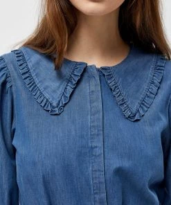 Minus Femme Robe En Jean Dark Denim -SOLDES D'ÉTÉ - Minus Fashion 045c9438fc374f66bc991e92eb586bb1