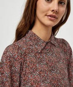 Minus ANINA Chemisier Red Femme -SOLDES D'ÉTÉ - Minus Fashion 06a00fc096af447ea34119eefb1e0021