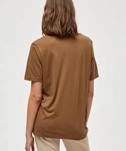 Minus Femme CATHY T Shirt Basique Dark Teak -SOLDES D'ÉTÉ - Minus Fashion 06ca9509cc8e46fcaa8594d8a4034c20