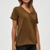 Minus Femme ADELE T Shirt Basique Dark Olive -SOLDES D'ÉTÉ - Minus Fashion 07add78e149d4e73a86dad943202f893