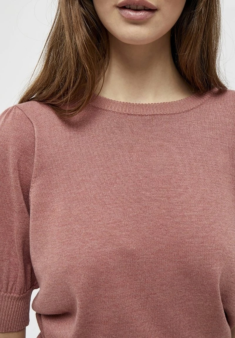 Minus LIVA T Shirt Basique Old Rose Melange Femme 6 Minus LIVA T Shirt Basique Old Rose Melange Femme – Image 4