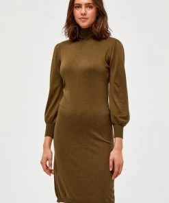 Minus Femme Robe Pull Dark Olive Melange