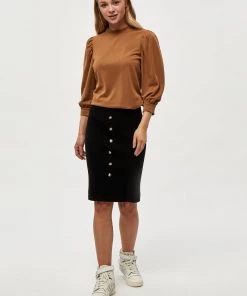 Minus MARANOLA Jupe Crayon Black Femme -SOLDES D'ÉTÉ - Minus Fashion 088d1ff4f107407595a6b6071a40b559