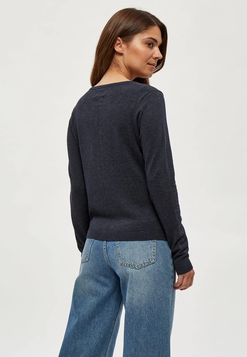 Minus Femme NEW LAURA Gilet Black Iris Melang 5 Minus Femme NEW LAURA Gilet Black Iris Melang – Image 3