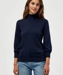 Minus Femme Pullover Black Iris Solid