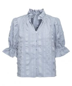 Minus BERGITTA Blouse Dark Powder Blue Femme 11 Minus BERGITTA Blouse Dark Powder Blue Femme -SOLDES D'ÉTÉ - Minus Fashion 0b35f51073ec40099a492ecd575692bc