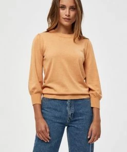 Minus MERSIN Pullover Apricot Tan Melange Femme