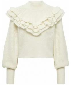 Minus AVERY Pullover Cloud Dancer Femme -SOLDES D'ÉTÉ - Minus Fashion 0f5dc8dfbb0144f6b47f46996284c9f8