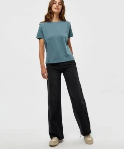 Minus Femme T Shirt Basique Blue Zen -SOLDES D'ÉTÉ - Minus Fashion 0fbbd3c42e0e402781479111c7a7560b