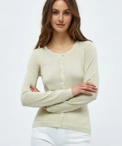 Minus NEW LAURA Gilet Lemon Sorbet Lurex Femme