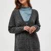 Minus Femme ROSIA LONG Gilet Dark Grey Melange -SOLDES D'ÉTÉ - Minus Fashion 121aa022720442f09c9248217cdf0f83