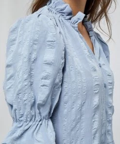 Minus Femme BERGITTA Robe De Jour Dark Powder Blue -SOLDES D'ÉTÉ - Minus Fashion 138018afba1b4f9d90e3f15f155754b0