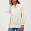 Minus NALIA Blouse White Femme -SOLDES D'ÉTÉ - Minus Fashion 13cb6882ec7642839a911fc67cb3a69a