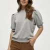 Minus MIKA T Shirt Basique Light Grey Melange Femme -SOLDES D'ÉTÉ - Minus Fashion 140866bc4c2b4215bd61200423c7f2c9