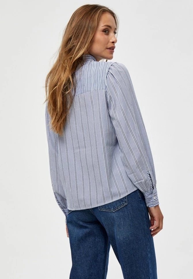 Minus Femme Chemisier Dark Pasific Blue Stripes 5 Minus Femme Chemisier Dark Pasific Blue Stripes – Image 3
