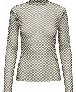 Minus HARLYN T Shirt à Manches Longues Chequered Femme -SOLDES D'ÉTÉ - Minus Fashion 1515a3ebdda648b8b2b7feb349dea891