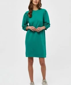 Minus 3/4 SLEEVE Robe De Jour Ivy Green Femme
