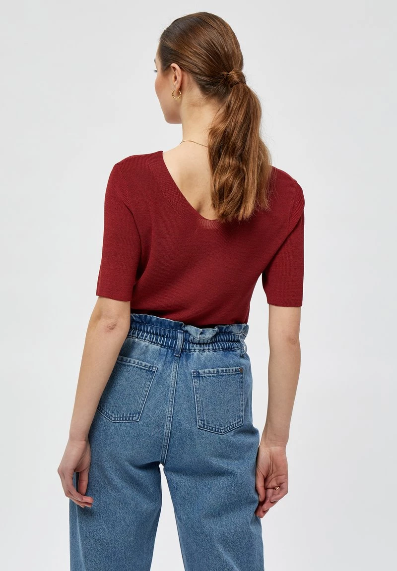 Minus BEX T Shirt Basique Berry Red Femme 5 Minus BEX T Shirt Basique Berry Red Femme – Image 3