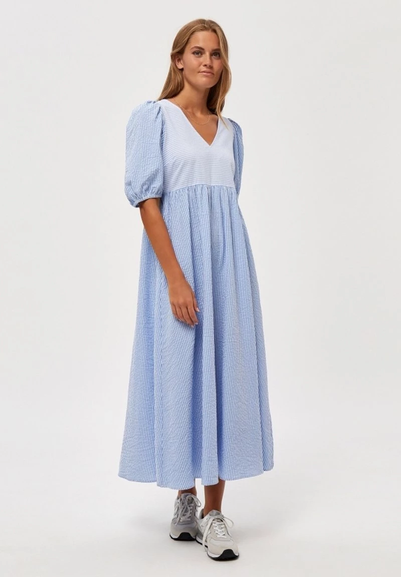 Minus FIA Robe Longue Blue Stripe Femme 3 Minus FIA Robe Longue Blue Stripe Femme