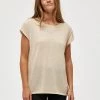 Minus Femme CARLINA T Shirt Basique Medal Gold Melange/lurex -SOLDES D'ÉTÉ - Minus Fashion 1b332793673a40259e1a25e5ff377698
