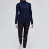Minus LANA Pullover Black Iris Solid Femme