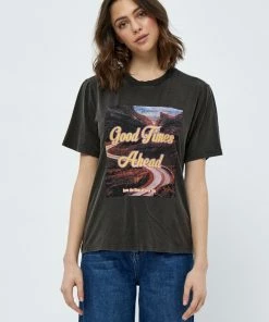 Minus Femme HANNA T Shirt Imprimé Black