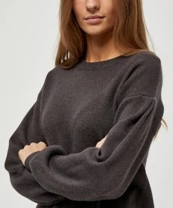 Minus Femme LUPI Pullover Dark Grey Melange -SOLDES D'ÉTÉ - Minus Fashion 233a7c3173b74f13ac695f61ceb7e115
