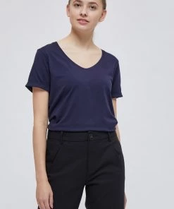 Minus ADELE T Shirt Basique Black Iris Femme