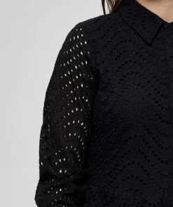 Minus Femme ZADAR Robe Chemise Black -SOLDES D'ÉTÉ - Minus Fashion 23dea6bb36eb40699ea45cffa403b24f