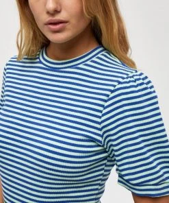 Minus MIAJOHANNA T Shirt Imprimé Frosted Mint Striped Femme -SOLDES D'ÉTÉ - Minus Fashion 248d02272e054042949414e06b0fe257