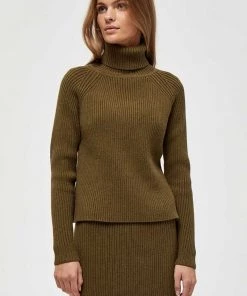 Minus Femme Pullover Dark Olive Melange