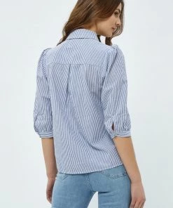 Minus NIVA Chemisier Navy Blue Femme -SOLDES D'ÉTÉ - Minus Fashion 261a06886db04443b8dd33891123acab