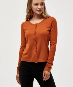 Minus NEW LAURA Gilet Burned Hazel Brown Femme