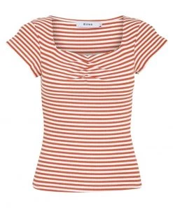 Minus MIAJOHANNA TEE T Shirt Imprimé Orange Femme -SOLDES D'ÉTÉ - Minus Fashion 27643de12ff744c2b4be094902702736