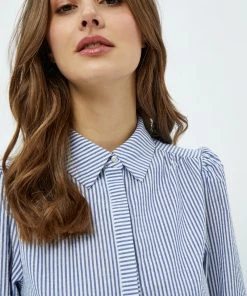 Minus NIVA Chemisier Navy Blue Femme -SOLDES D'ÉTÉ - Minus Fashion 292adaf894ff46abadb3157c8ffe4cd0