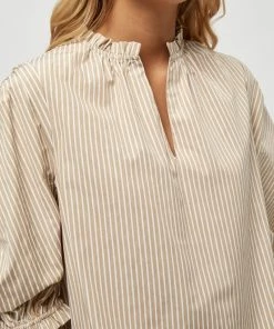 Minus SAVIA Blouse Sand Stripes Femme -SOLDES D'ÉTÉ - Minus Fashion 2992f90392104598b10c0dd40ae7b796