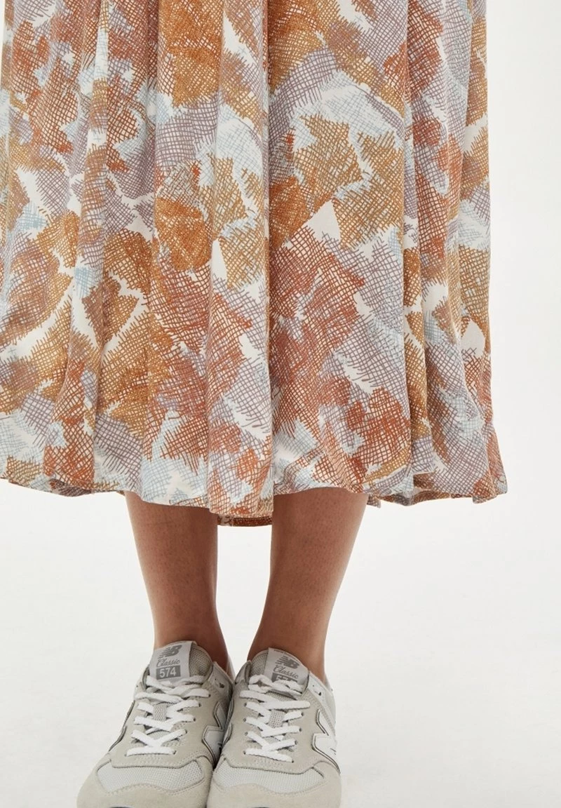 Minus SINA Jupe Trapèze Prairie Sand Checked Femme 6 Minus SINA Jupe Trapèze Prairie Sand Checked Femme – Image 4