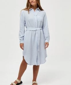 Minus MAVINA Robe Chemise Ibiza Blue Femme