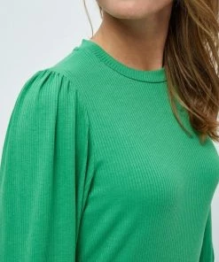 Minus JOHANNA 3/4 SLEEVE Pullover Apple Green Femme -SOLDES D'ÉTÉ - Minus Fashion 2b62a26df5e54f22ab491f21be0741a5