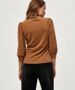 Minus HELENE T Shirt à Manches Longues Rustic Brown Femme -SOLDES D'ÉTÉ - Minus Fashion 2befd1ec2a1849c3ab7f2ad9a5c7cccd