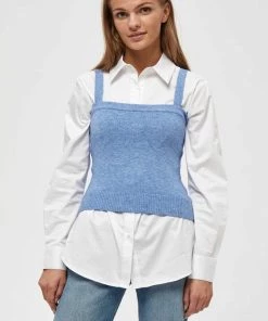 Minus MARY Débardeur Light Palace Blue Femme