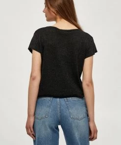 Minus CARLINA T Shirt Basique Black Lurex Femme 10 Minus CARLINA T Shirt Basique Black Lurex Femme -SOLDES D'ÉTÉ - Minus Fashion 2ce7a632881f44b48553637df88f9aca