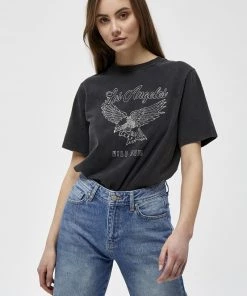 Minus T Shirt Imprimé Black Femme
