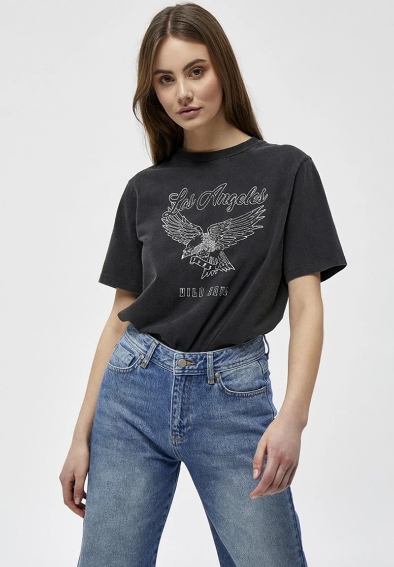 Minus T Shirt Imprimé Black Femme 3 Minus T Shirt Imprimé Black Femme