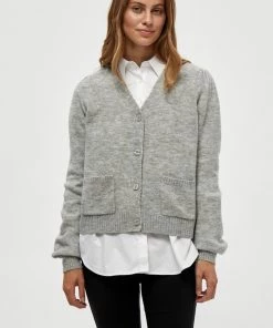 Minus Femme ANGIE Gilet Light Grey Melange