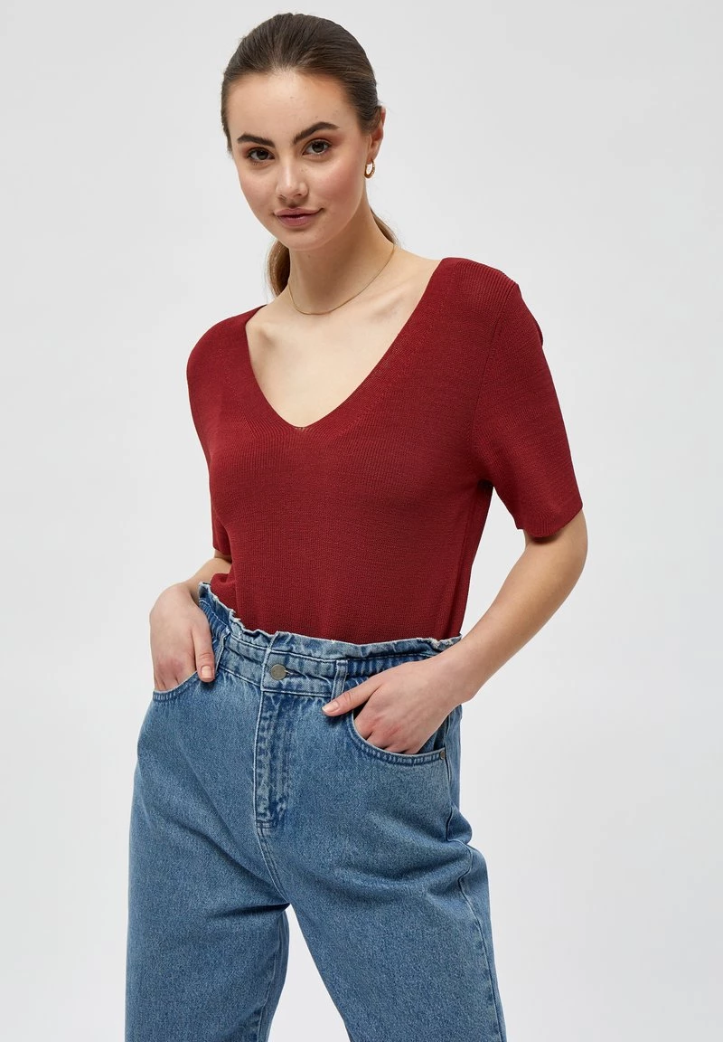 Minus BEX T Shirt Basique Berry Red Femme 3 Minus BEX T Shirt Basique Berry Red Femme