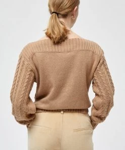 Minus RAQUEL Pullover Light Leather Brown Melange Femme 10 Minus RAQUEL Pullover Light Leather Brown Melange Femme -SOLDES D'ÉTÉ - Minus Fashion 34c00316dce74f66b4a519ec52d5b9d5